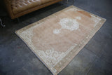 Old Anatolian Oushak style rug from Malatya Turkey 4.4x7.4ft