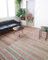 old rug, antique rug, earthy colors, faded colors, Turkish rug, vintage rug, flat weave, kilim rug, large area rug, square rug, Wild Shaman, Portland, Oregon, rug store, rug shop, local shop