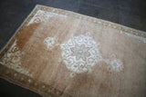 Old Anatolian Oushak style rug from Malatya Turkey 4.4x7.4ft
