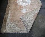 Old Anatolian Oushak style rug from Malatya Turkey 4.4x7.4ft
