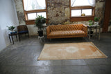 Old Anatolian Oushak style rug from Malatya Turkey 4.4x7.4ft