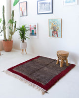 Vintage Turkish rug in a living room setting, pile rug, Turkish rug, vintage rug, portland, rug shop, bright colors, wild shaman, soft rug, bold color, Portland, Oregon, rug store, rug shop, local shop, shag rug, shaggy, plush