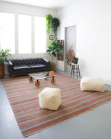 old rug, antique rug, earthy colors, faded colors, Turkish rug, vintage rug, flat weave, kilim rug, large area rug, square rug, Wild Shaman, Portland, Oregon, rug store, rug shop, local shop