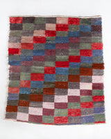 Vintage Turkish rug in a living room setting, pile rug, Turkish rug, vintage rug, portland, rug shop, bright colors, wild shaman, soft rug, bold color, Portland, Oregon, rug store, rug shop, local shop, shag rug, shaggy, plush