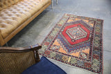 Vintage Turkish Ortakoy Rug 3.7ftx5.9ft