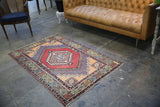 Vintage Turkish Ortakoy Rug 3.7ftx5.9ft