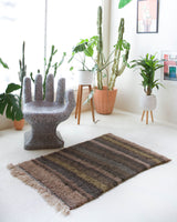Vintage Turkish rug in a living room setting, pile rug, Turkish rug, vintage rug, portland, rug shop, bright colors, wild shaman, soft rug, bold color, Portland, Oregon, rug store, rug shop, local shop, shag rug, shaggy, plush