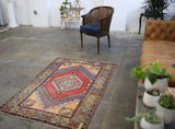 Vintage Turkish Ortakoy Rug 3.7ftx5.9ft