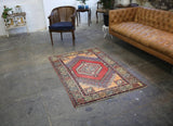 Vintage Turkish Ortakoy Rug 3.7ftx5.9ft