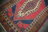 Vintage Faded Anatolian Turkish Rug 4.5ftx7.2ft