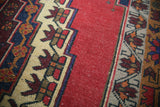 Vintage Faded Anatolian Turkish Rug 4.5ftx7.2ft
