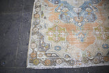 Vintage Faded Anatolian Turkish Rug 4.8x7.6ft