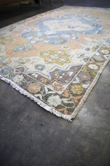 Vintage Faded Anatolian Turkish Rug 4.8x7.6ft