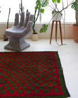 Vintage Turkish rug in a living room setting, pile rug, Turkish rug, vintage rug, portland, rug shop, bright colors, wild shaman, soft rug, bold color, Portland, Oregon, rug store, rug shop, local shop, shag rug, shaggy, plush