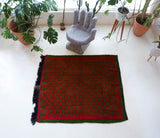 Vintage Turkish rug in a living room setting, pile rug, Turkish rug, vintage rug, portland, rug shop, bright colors, wild shaman, soft rug, bold color, Portland, Oregon, rug store, rug shop, local shop, shag rug, shaggy, plush