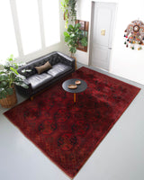old rug, antique rug, Turkish rug, Portland, Oregon, rug store, rug shop, local shop, bright colors, wild shaman, large rug, area rug, red rug, bold color, burgundy, dark red