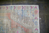 Vintage Faded Anatolian Turkish Rug 4.3ftx6.11ft