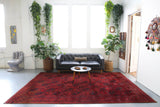 old rug, antique rug, Turkish rug, Portland, Oregon, rug store, rug shop, local shop, bright colors, wild shaman, large rug, area rug, red rug, bold color, burgundy, dark red