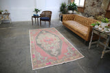 Vintage Faded Anatolian Turkish Rug 4.6ft x 8.5ft