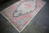Vintage Faded Anatolian Turkish Rug 4.6ft x 8.5ft