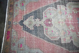 Vintage Faded Anatolian Turkish Rug 4.6ft x 8.5ft