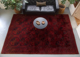 old rug, antique rug, Turkish rug, Portland, Oregon, rug store, rug shop, local shop, bright colors, wild shaman, large rug, area rug, red rug, bold color, burgundy, dark red