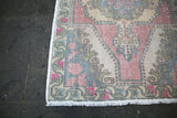 Vintage Faded Anatolian Rug 4.5ft x 7.4ft