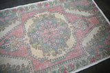 Vintage Faded Anatolian Rug 4.5ft x 7.4ft