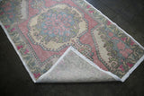 Vintage Faded Anatolian Rug 4.5ft x 7.4ft