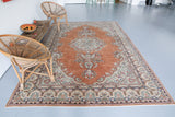 Vintage Turkish Isparta Rug 7ftx10ft