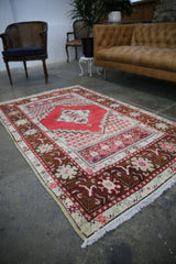 Vintage Anatolian Kirsehir Rug inspired by Transylvanian Style 3.7x5.9ft