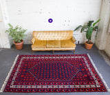 old rug, antique rug, Turkish rug, Portland, Oregon, rug store, rug shop, local shop, bright colors, wild shaman, large rug, area rug, red rug, bold color, burgundy, dark red