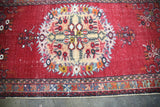 Vintage Faded Anatolian Turkish Rug 3.4ft x 6.7ft