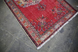 Vintage Faded Anatolian Turkish Rug 3.4ft x 6.7ft