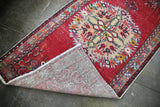 Vintage Faded Anatolian Turkish Rug 3.4ft x 6.7ft