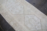 Vintage Faded Anatolian Turkish Runner Rug 2.6x12ft