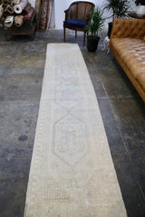 Vintage Faded Anatolian Turkish Runner Rug 2.6x12ft