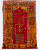 Vintage Turkish rug in a living room setting, pile rug, Turkish rug, vintage rug, portland, rug shop, bright colors, wild shaman, soft rug, bold color, Portland, Oregon, rug store, rug shop, local shop, shag rug, shaggy, plush