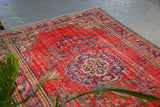 Old Demirci Oushak Rug 6.3ftx8.5ft