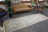 Vintage Faded Anatolian Runner Rug 3.6x11ft