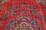Old Demirci Oushak Rug 6.3ftx8.5ft