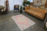 Vintage Faded Anatolian Rug 3.5ftx5.7ft