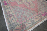 Vintage Faded Anatolian Rug 3.5ftx5.7ft