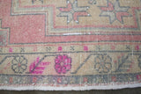 Vintage Faded Anatolian Rug 3.5ftx5.7ft
