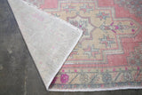Vintage Faded Anatolian Rug 3.5ftx5.7ft
