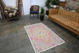 Vintage Faded Anatolian Rug 3.5ftx5.7ft
