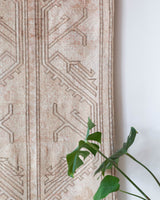 Vintage Turkish rug in living room setting, old rug, antique rug, pastel colors, faded colors, Turkish rug, vintage rug, soft rug, Portland, Oregon, rug store, rug shop, local shop