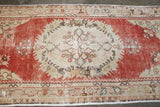 Vintage Faded Anatolian Turkish Rug 3.4x7.2