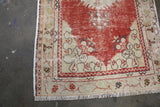 Vintage Faded Anatolian Turkish Rug 3.4x7.2