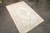 Vintage Faded Anatolian Rug 3.9ft x 5.10ft